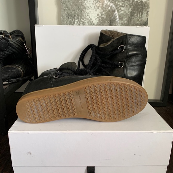 Isabel Marant Nowles Boot Black Leather Shearling - Picture 8 of 8